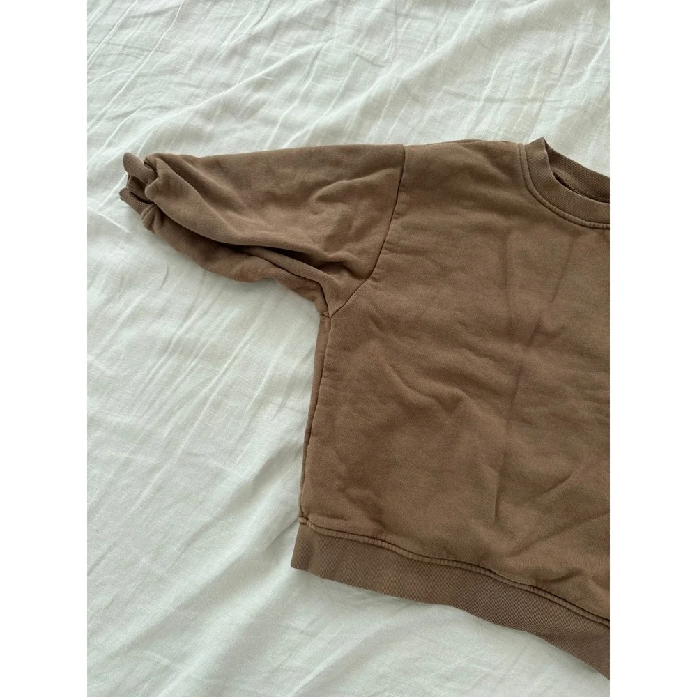 MATE the Label Kids Organic Cotton Fleece Sweatshirt Jogger Pants Set 6/7 Years